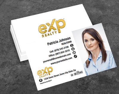 eXp Realty Raised Gold Foil Business Cards EXPR-BCFOIL-015