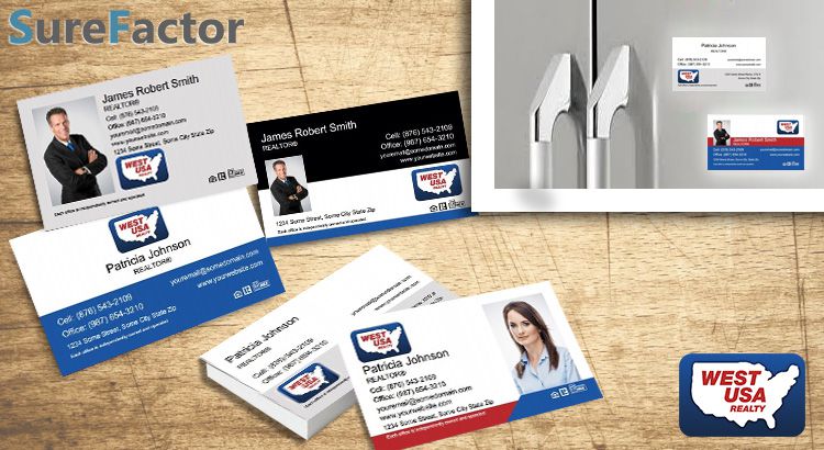 West Usa Realty Business Card Magnets