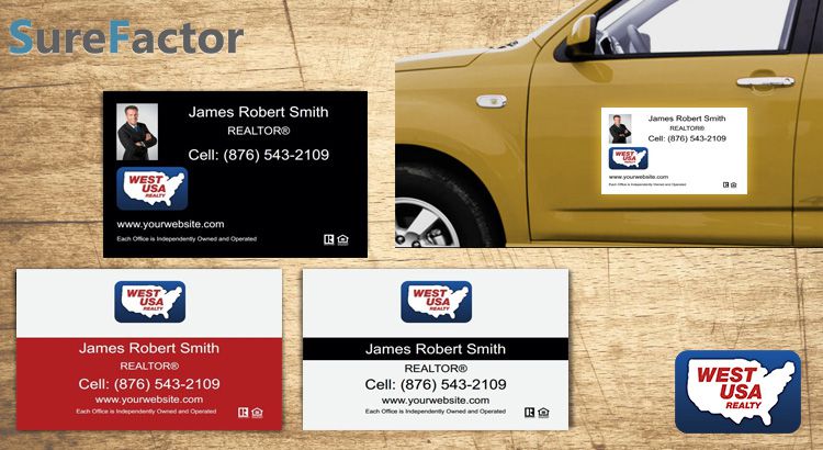 West Usa Realty Car Magnets